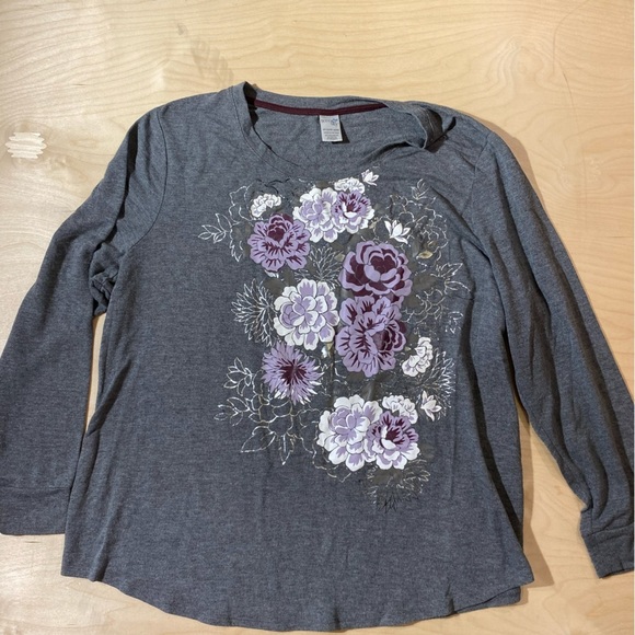 Terra & Sky Long Sleeve Blouse 2X (20W-22W) (IF) - Picture 3 of 10